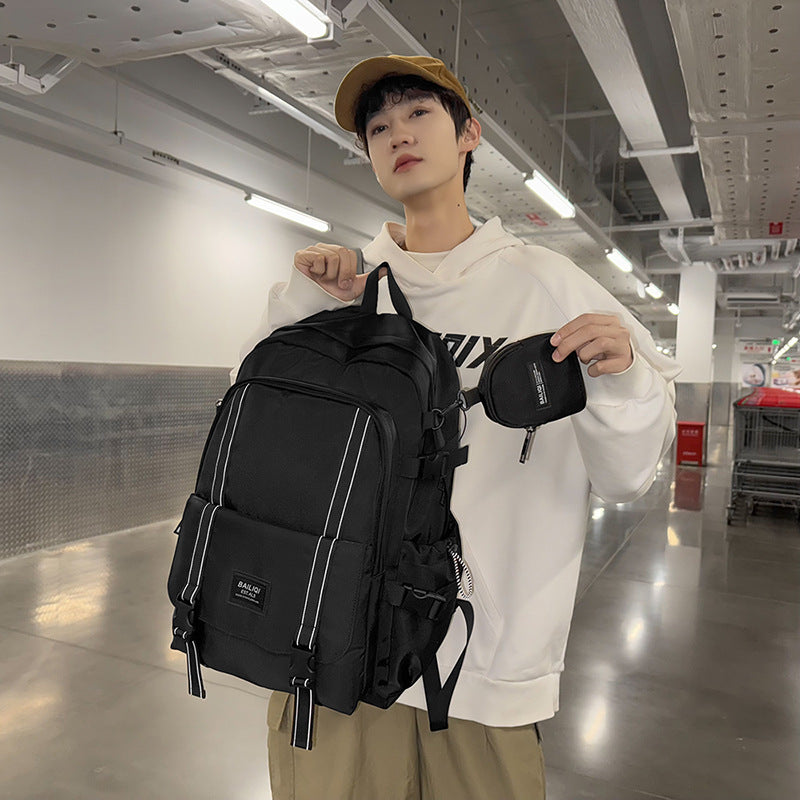 Trendy backpack for girls - high school & college students - large capacity, workwear style, laptop backpack, travel rucksack for men