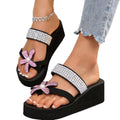 Beautiful cried shining show queen rhinestone flowers 2025 summer new arrivalk-stylepopularslip on feet fairy socialite sandals