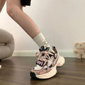 Dad shoes for women 2026 spring and summer new arrival european thick bottom breathable mesh color matching running casualeasiest for match sports women's shoes