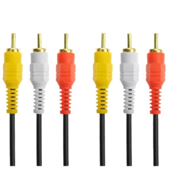 AV cable Three to three set-top box DVD connection Old TV 3 to 3 lotus head Audio and video cable 3 points 3 heads