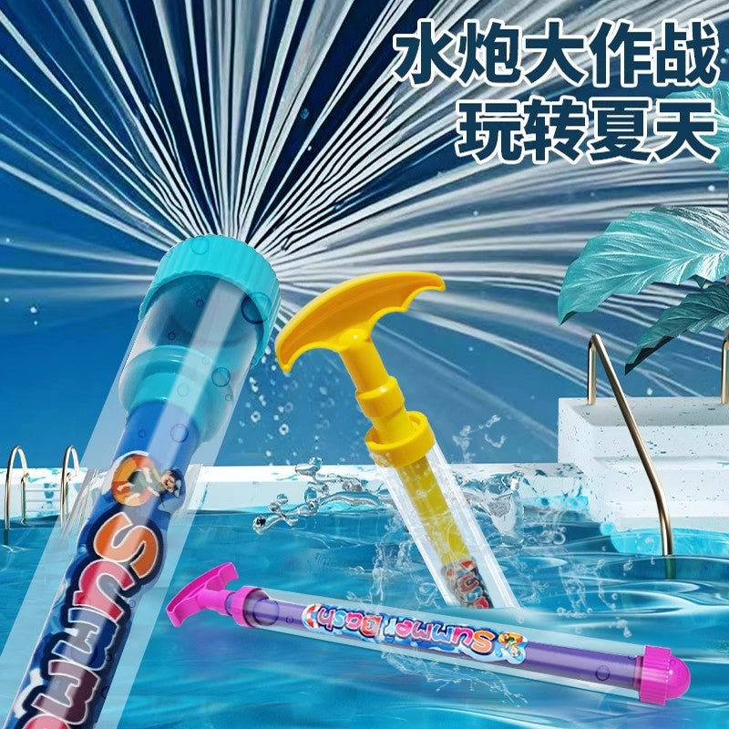 Fireworks water gun kids toy large capacity pull-out thickened water cannon water fight rafting water spray boy playing in water