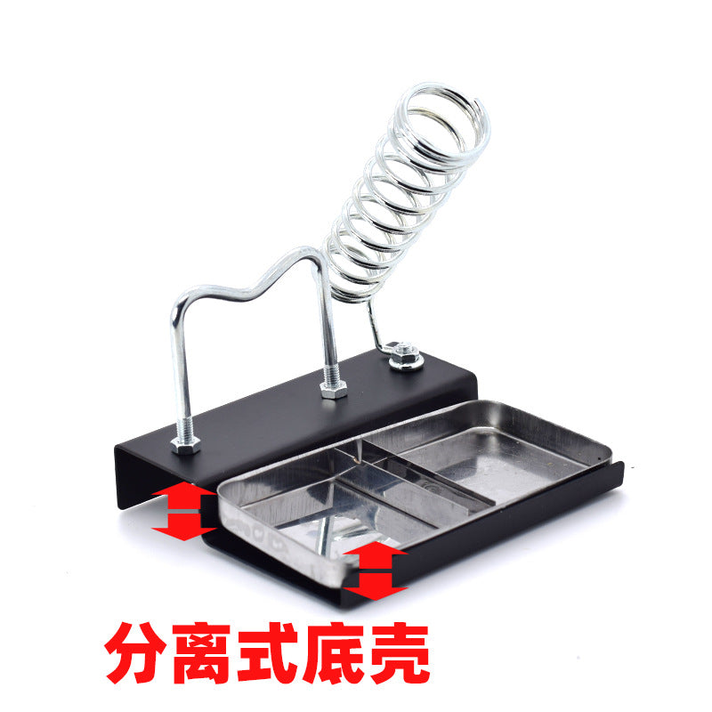 Soldering iron holder Multifunctional shelf All-metal welding pen holder Cast iron Household electric soldering iron base Tin wire holder set