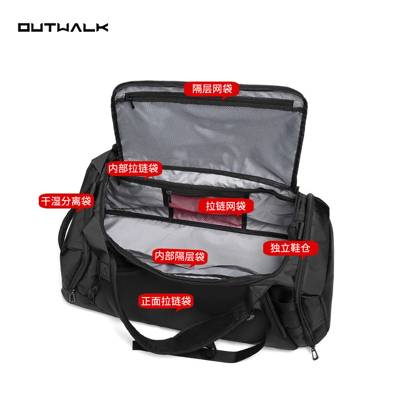 New Fitness Bag Men's Travel Bag Hand Backpack Men's Dry and Wet Separation Travel Bag Cross-border Gym bag