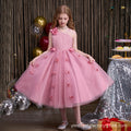 Girls' dresses  new custom 3d floral european and american high-end children's wear princess dress girl dresses