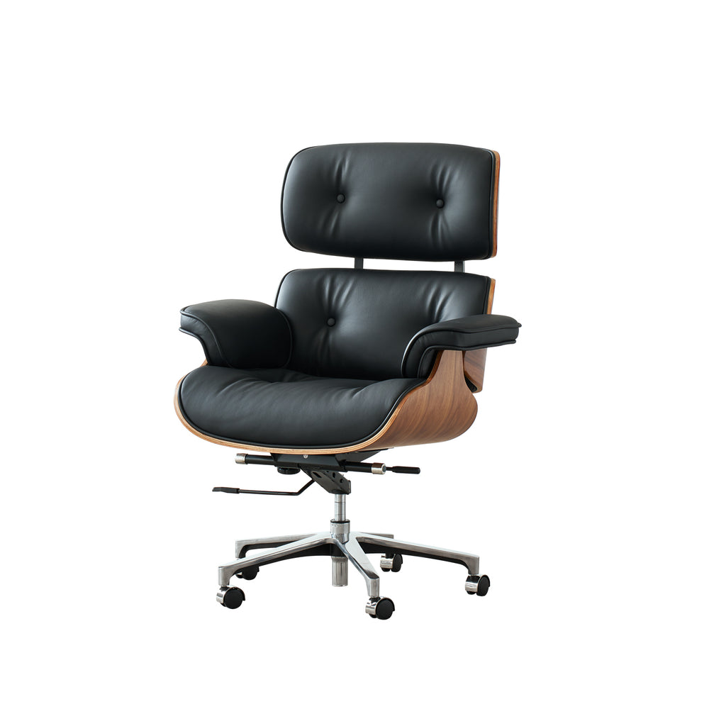 Modern minimalist eames-style swivel chair - office computer chair, executive chair, reclining leather director's chair for home use