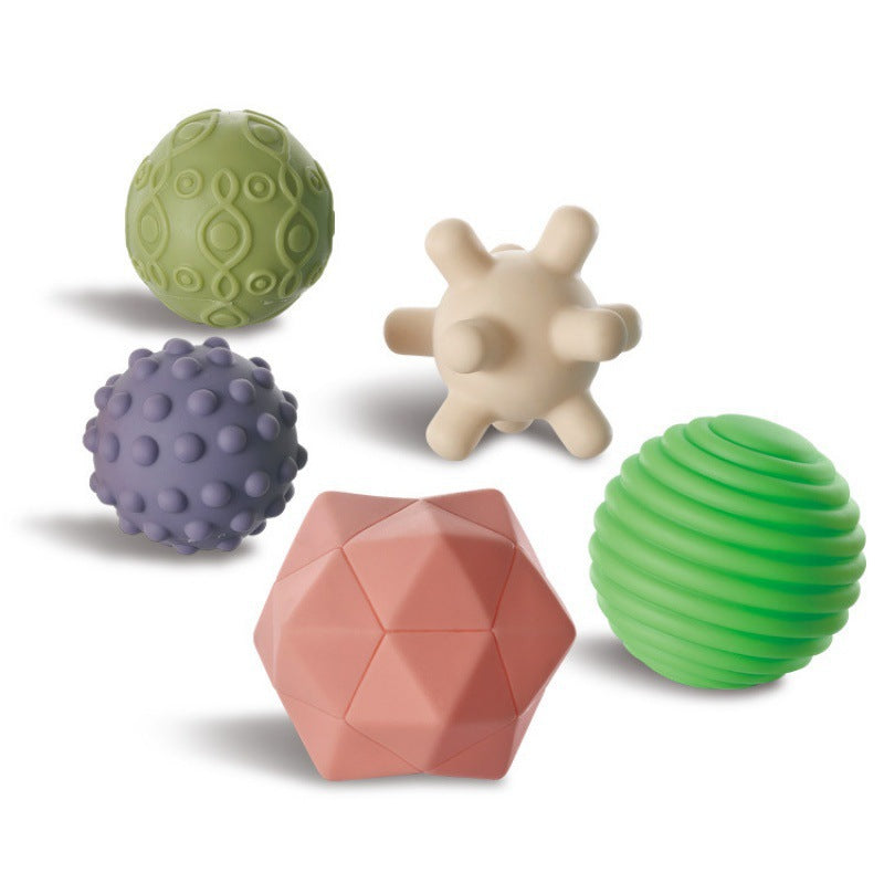 Cross-border amazon soft rubber children's building block infants and young children hands-on brain cognition soft building block toys soft glue synesthesia ball