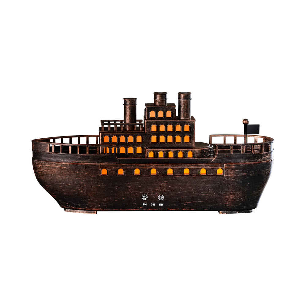 Artificial ship aromatherapy machine for home desktop colorful atmosphere lamp creative ornaments essential oil diffuser large fog volume humidifier