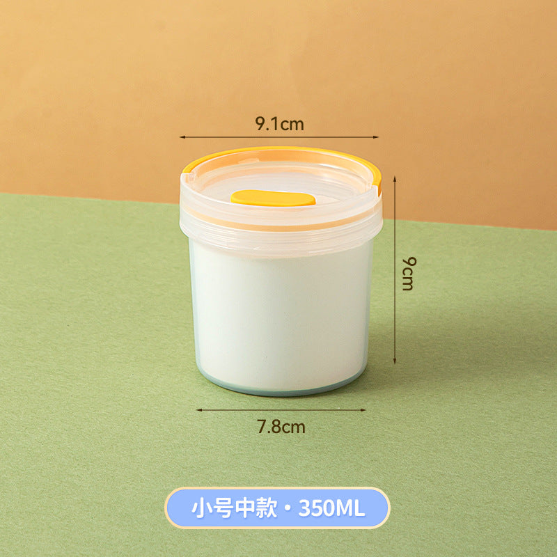 Japanese desktop round transparent storage box plastic sealed baby milk powder box food grade portable storage tank