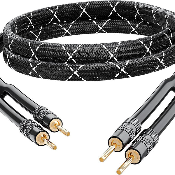 Y plug-in U plug-in speaker cable, speaker cable, banana head audio special cable, silver-plated copper audio cable manufacturer