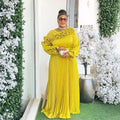 fashionfashionelegantlong sleevesdress african export plus size women's pleated skirt