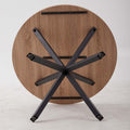 Dining table  best-selling mdf round table classy dining table small apartment solid wood veneer round table