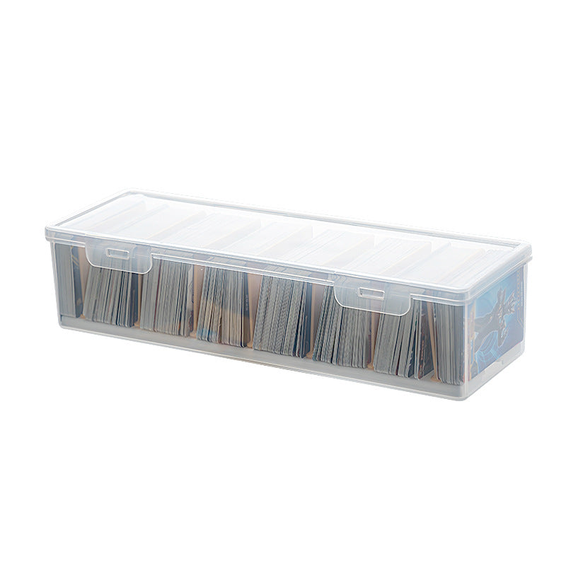 Square small card storage box Transparent flip Gigi-Oh card storage box Long Ultraman card storage box