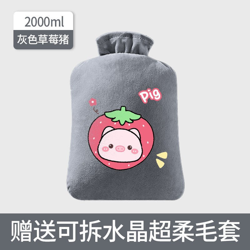 Hot water bottle, hot water, warm water, water filling, warm belly, belly application, thickened explosion-proof hot compress, bed special water filling silicone