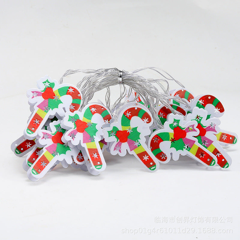 Christmas decorative light string wrought iron deer bells snowflake set holiday lights store premium birthday girl baking