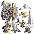 Kids' space rocket building blocks toy - educational puzzle assembly transforming robot 5-in-1 - perfect birthday gift for boys