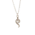 Wholesale alloy diamond-studded cross pendant necklace - european & american cross-border jewelry - women's versatile geometric necklace - animal snake pendant