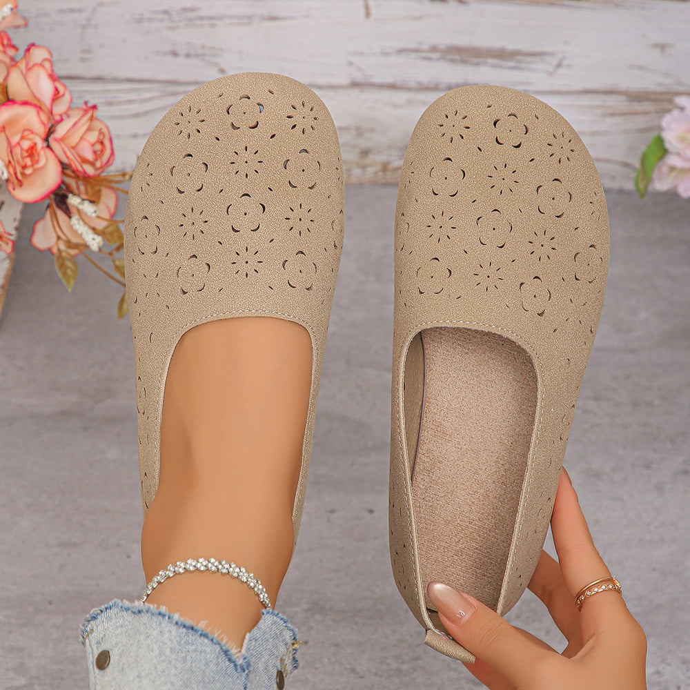Fashionexportnew arrivalplus sizecut outlow ankleflats women's retro soft bottom breathable slip-on loafers bean shoes