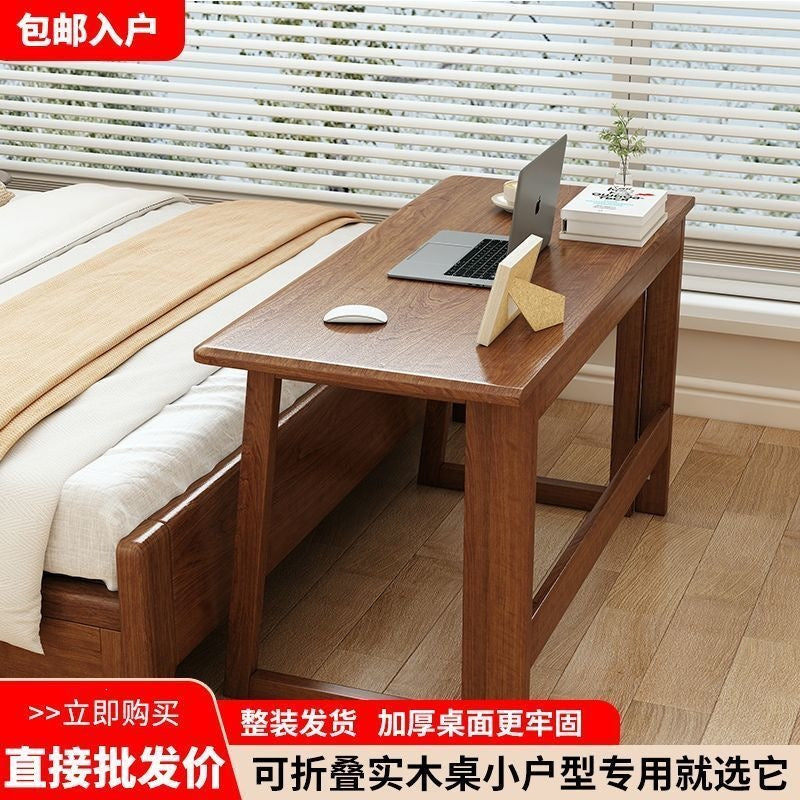 Solid wood folding table and chair floor-standing coffee table rental house handy gadget desk study table writing table for home computer table casual