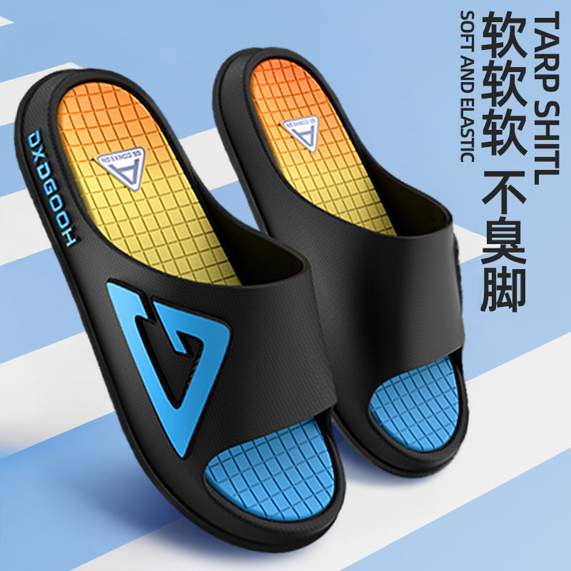 2026 indoor home bathroom bathing non-slip couple slippers outwear men's slippers men's slippers new thick sole