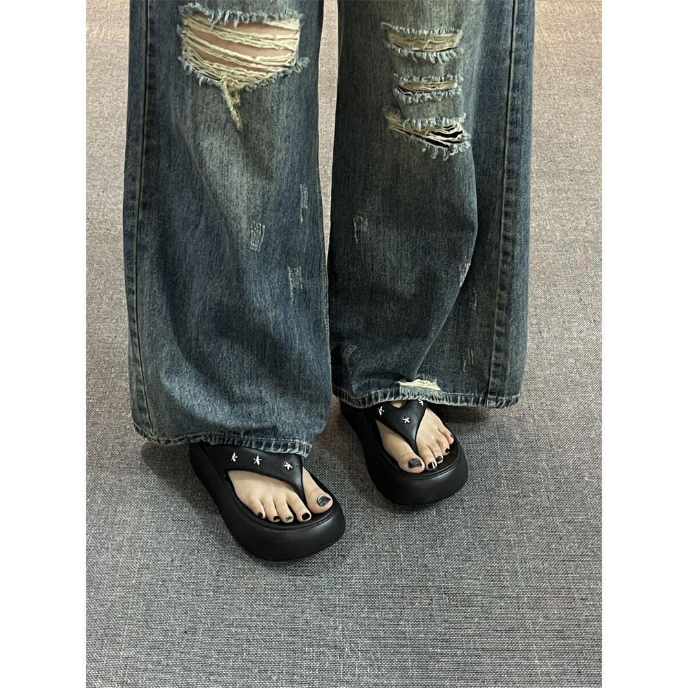 5cm thick sole flip-flops for women outwear2026new arrivalsummerpopular summer beach outing sandals