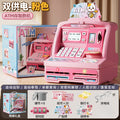 Kids' pretend play atm cash register - educational simulation interactive toy game machine - birthday gift for boys and girls