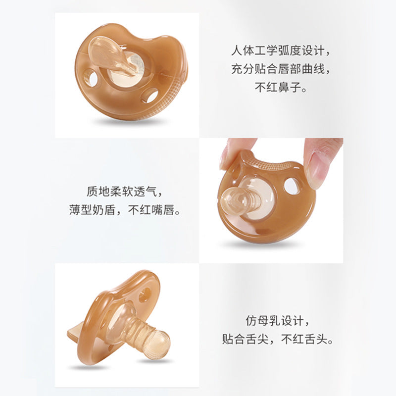 Customized new birthday night with super soft imitation breast milk baby weaning silicone pacifier food grade baby pacifier