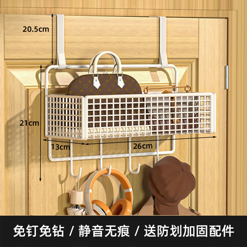 Over-the-door hook: your ultimate entryway organizer! wall-mounted, no-drill storage rack for bedroom closet, side-mounted clothes hanger