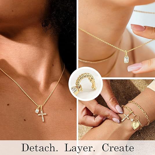 european and american zircon inlaid 26 letter necklace diamond cross necklace english a-z accessible luxury clavicle chain for women