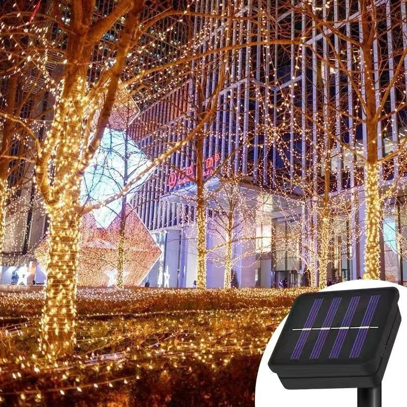LED waterproof solar small colorful lights flashing lights string lights Gypsy stars household outdoor waterproof holiday decoration star lights