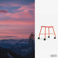 Movable pulley stool creative wheeled chair desk dressing stool coffee shop restaurant soft chair iron chair normcore
