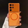 Two-tone color magnetic phone case with matte premium lens protector for samsung s26 ultra & s25 ultra