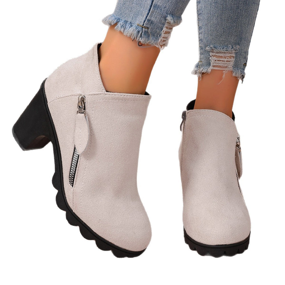 summer new arrival: plus size women's casual comfortable chic side-zip flats - wholesale