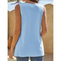 Amazon sleeveless v-neck linen shirt -  summer new arrival - lace bohemian style vacation tank top