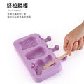 Factory direct, ready-to-ship: diy cartoon ice pop molds - new 3-cavity silicone ice cream molds with lids