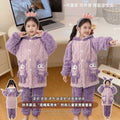 Kids pajamasfall and winter style new arrival coral velvet girl nightgown autum flannel big child girl bathrobe warm