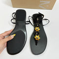 Summernew arrival cross-border internet celebrity colored diamond women's fashionthick sole flip-flop sandals women's beach outwearin stock