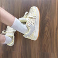 Hong kong style low-top cranberry color bread shoes for women ins trendy 2026 summer new style student easiest for match women's sneakers