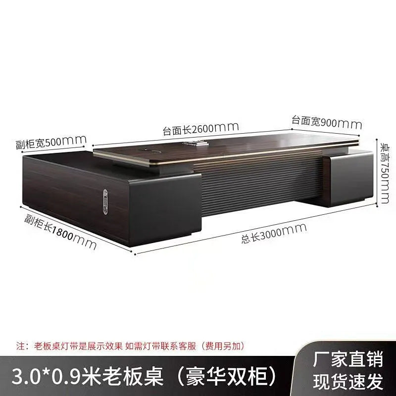 E0 environmental-friendly accessible luxury boss office desk and chair combination casual modern president room classy furniture manager supervisor table