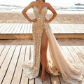 summer new european and american style sexy camisole dress - sleeveless v-neck slit lace cutout maxi dress