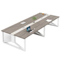 Saint-li conference table and chair set - long table office desk for business reception and negotiations, available in small and large sizes