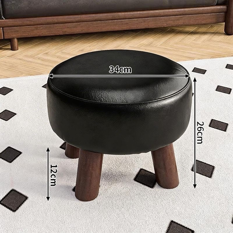 Backrest entry shoe changing stool living room low stool for home shoe changing stool can be rotated durable new chinoiserie solid wood shoe changing stool