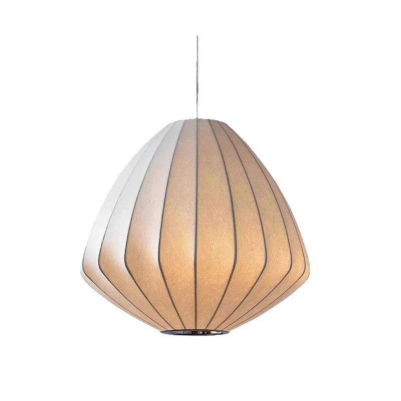 Wabi Silent Wind Living Room Chandelier Retro New Chinese Lantern Silk Zen Light Japanese Restaurant Homestay Ambient Light