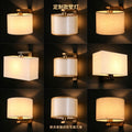 Custom hotel bedside wall lamp bedroom wall sconce fabric shade reading light cross-border american style indoor minimalist lampshade led light