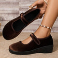 Export flat suede mary jane rocking shoes  new arrivalspring & fallplus size red gentle late fairy