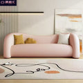 Cream style sofa clothing store beauty salon curved sofa rest area reception accessible luxury bedroom fabric small sofa