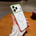 Suitable for iphone17promax gradient magnetic phone case 15pro apple 16 transparent contrasting color protective case 11