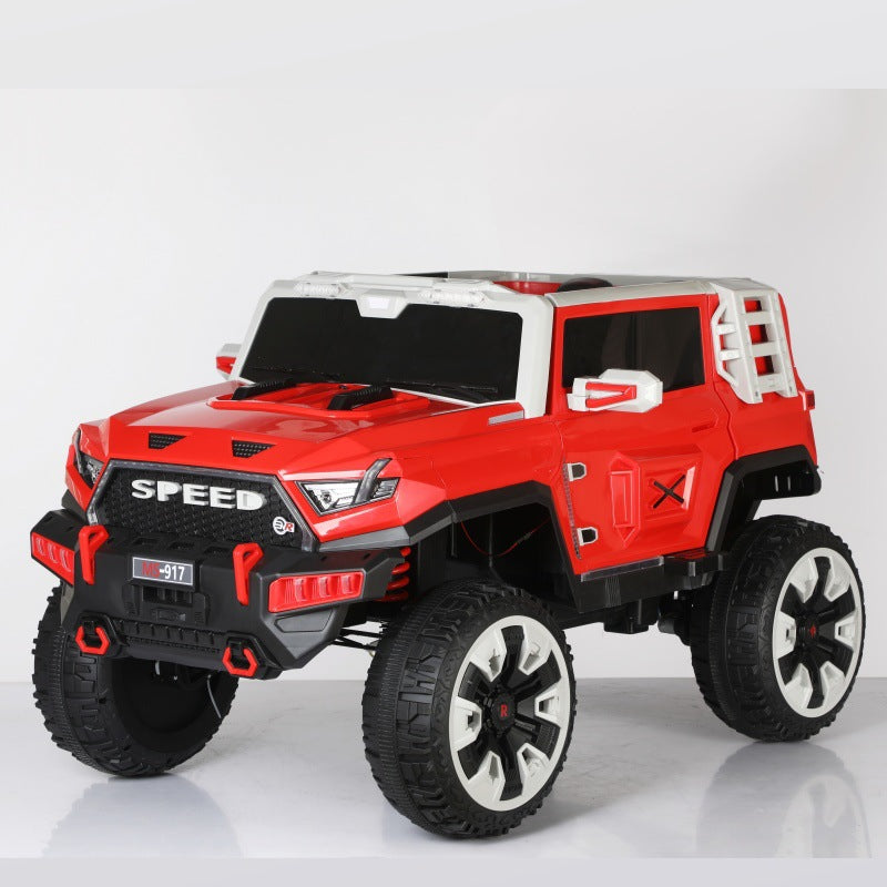 New children's electric car off-road four-wheel seating double seat children's pickup remote control toy car off-road vehicle