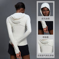 Women's yoga jacket - slim fit, hooded cardigan, running & fitness long sleeve top - daw204-2
