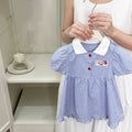 Girls' dress  new kids kt cat korean style cotton dress girl's plaid chic princess dress summer trendy