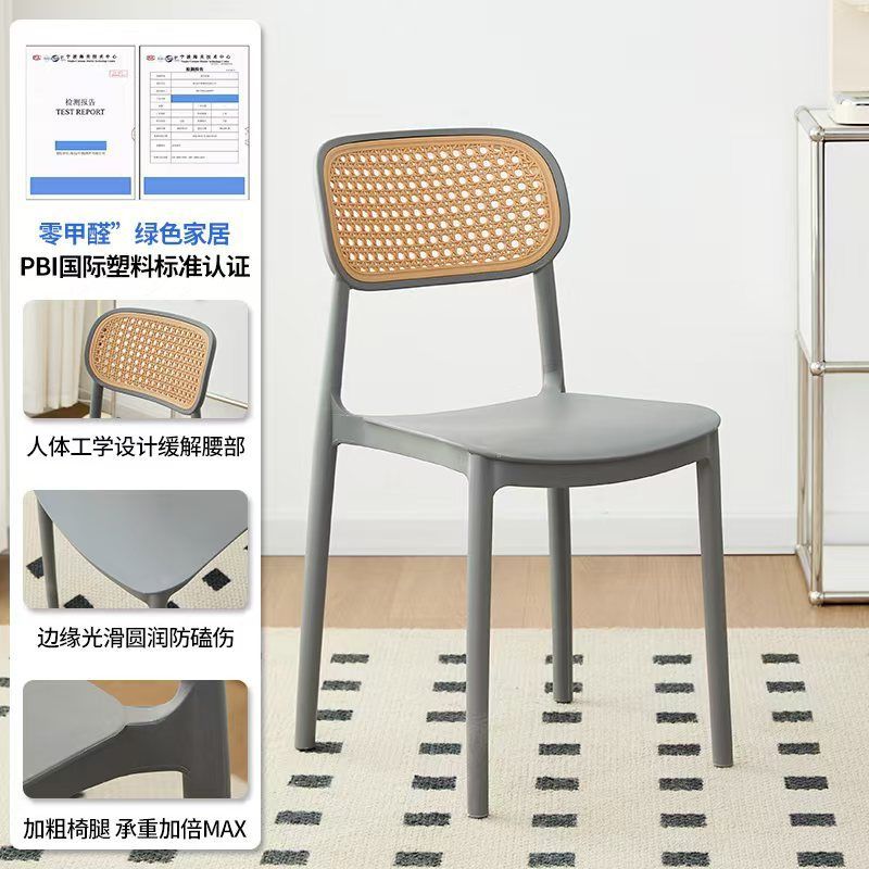Scandinavian modern casual plastic chair for home backrest dining chair casual study chair stool restaurant chair scandinavian style